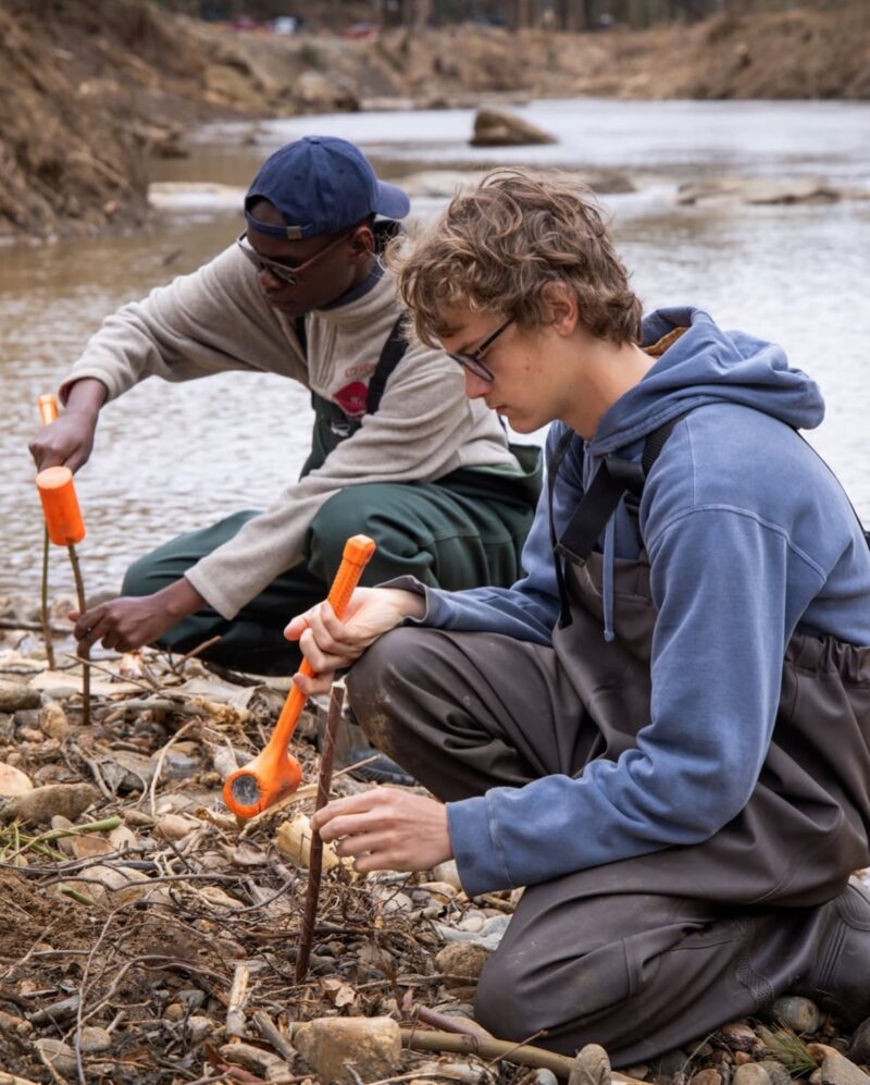 students live staking by the banks of the swannanoa river